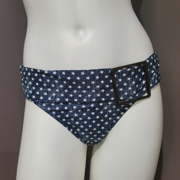 WeWoreWhat Annie Star-Print Hipster Bikini Bottom Blue - Picture 2 of 10
